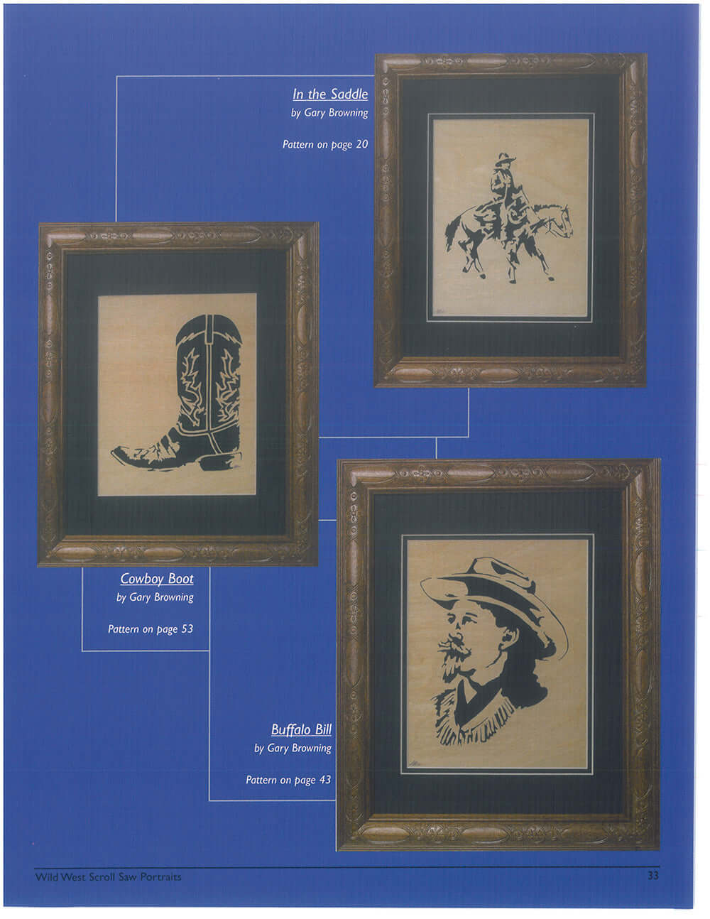 Wild West Scroll Saw Portraits