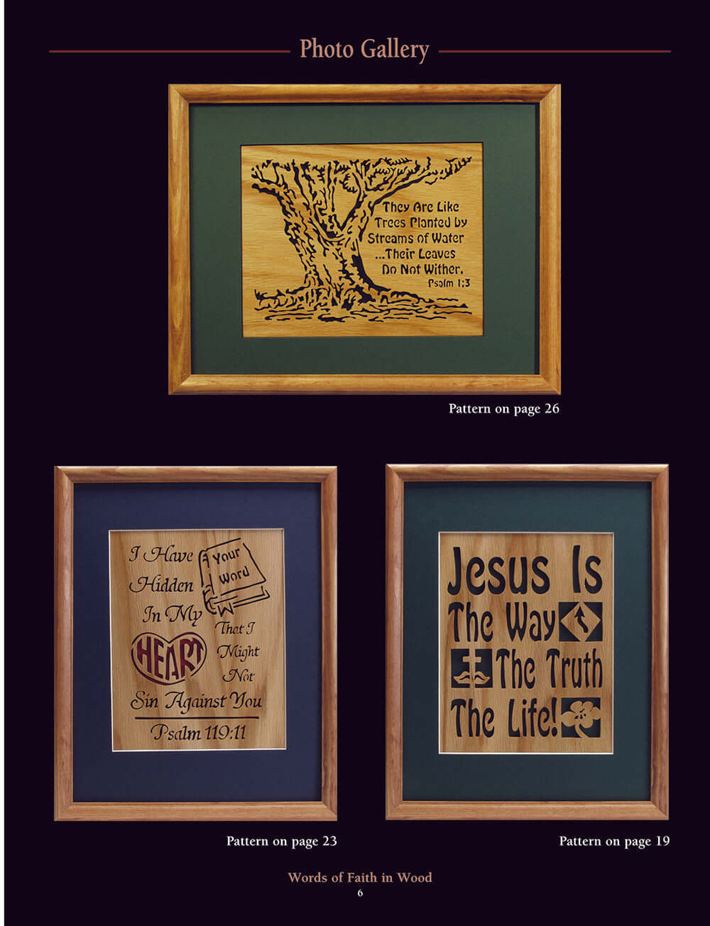 Words of Faith in Wood