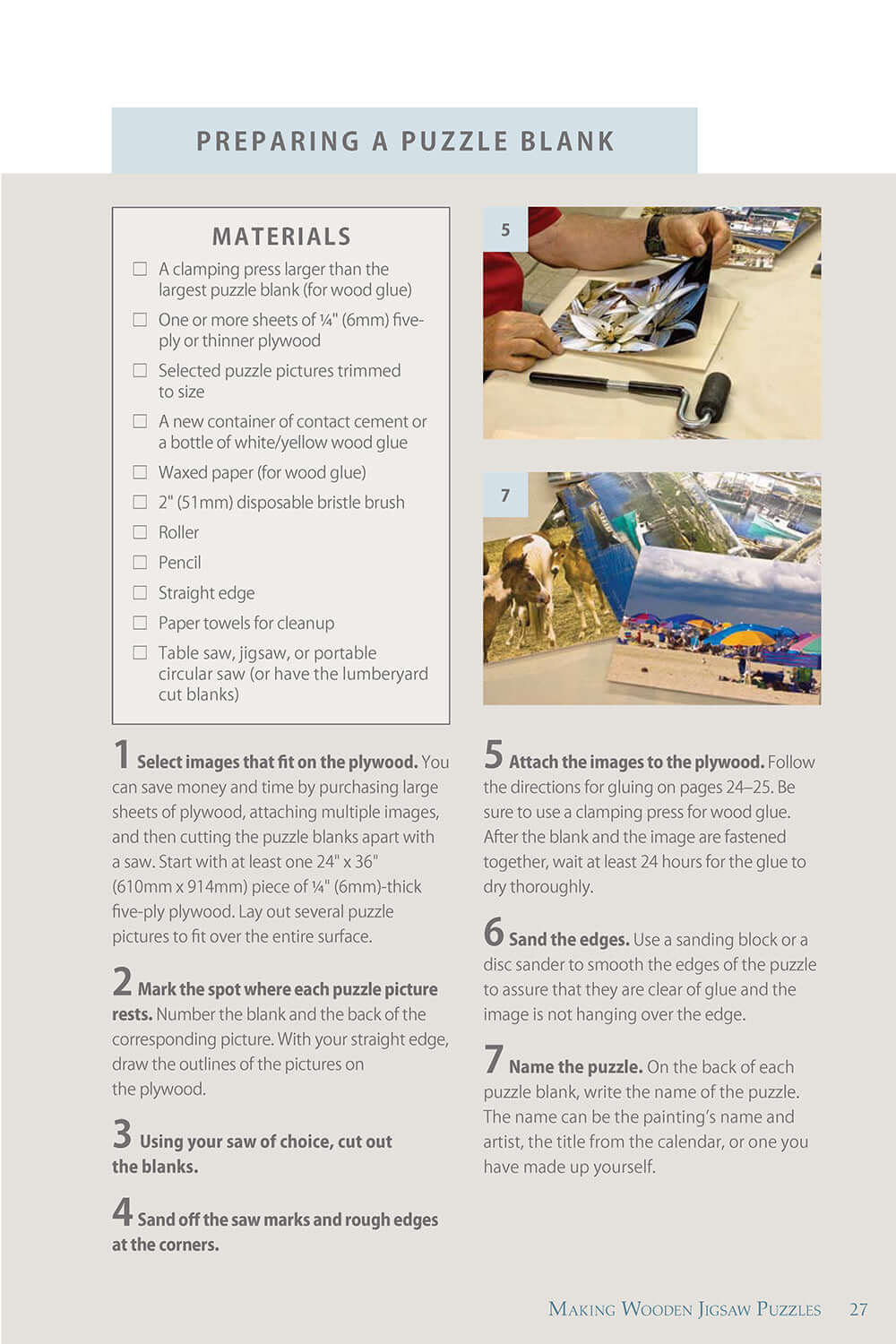 Making Wooden Jigsaw Puzzles