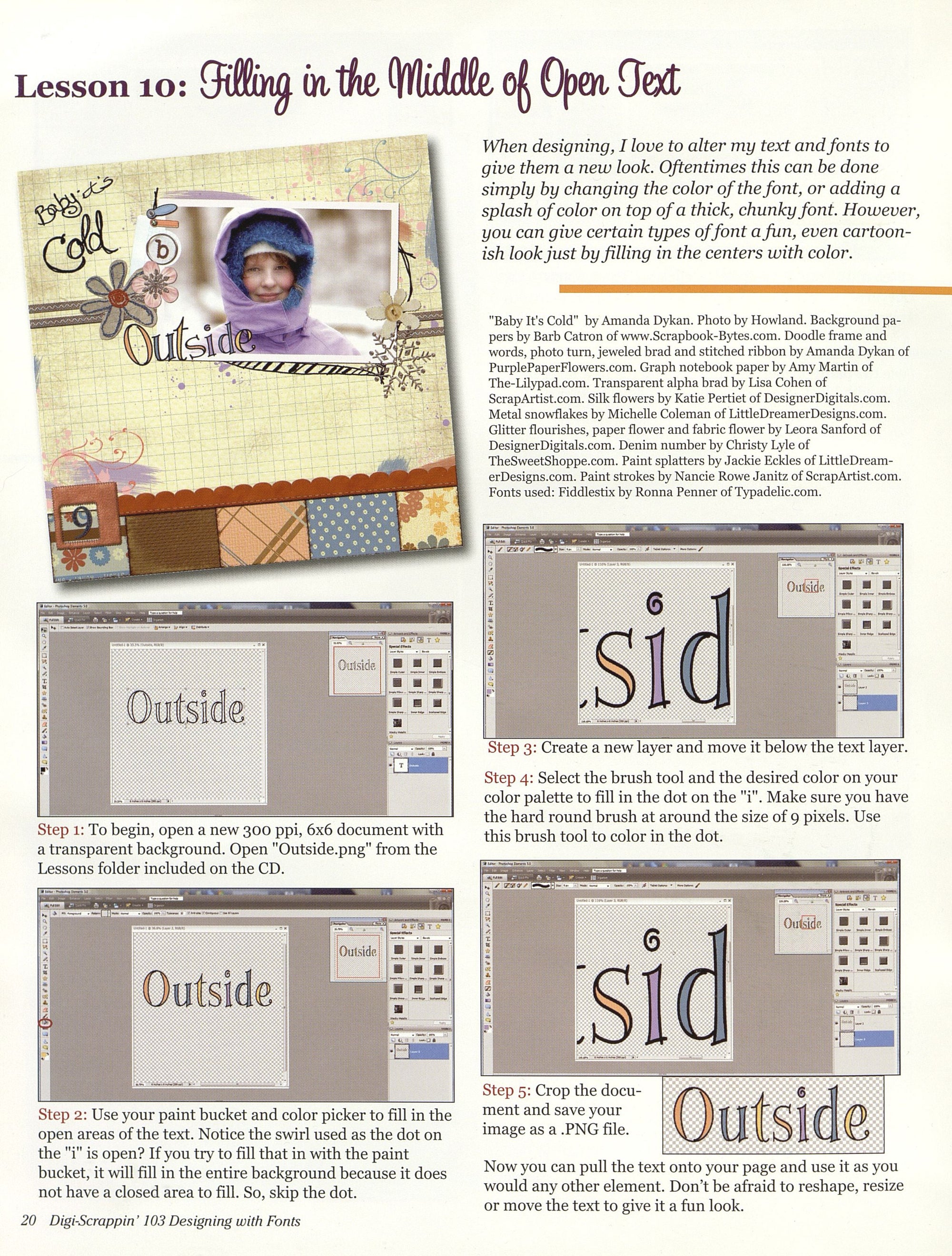 Digi-Scrappin 103: Designing with Fonts CD