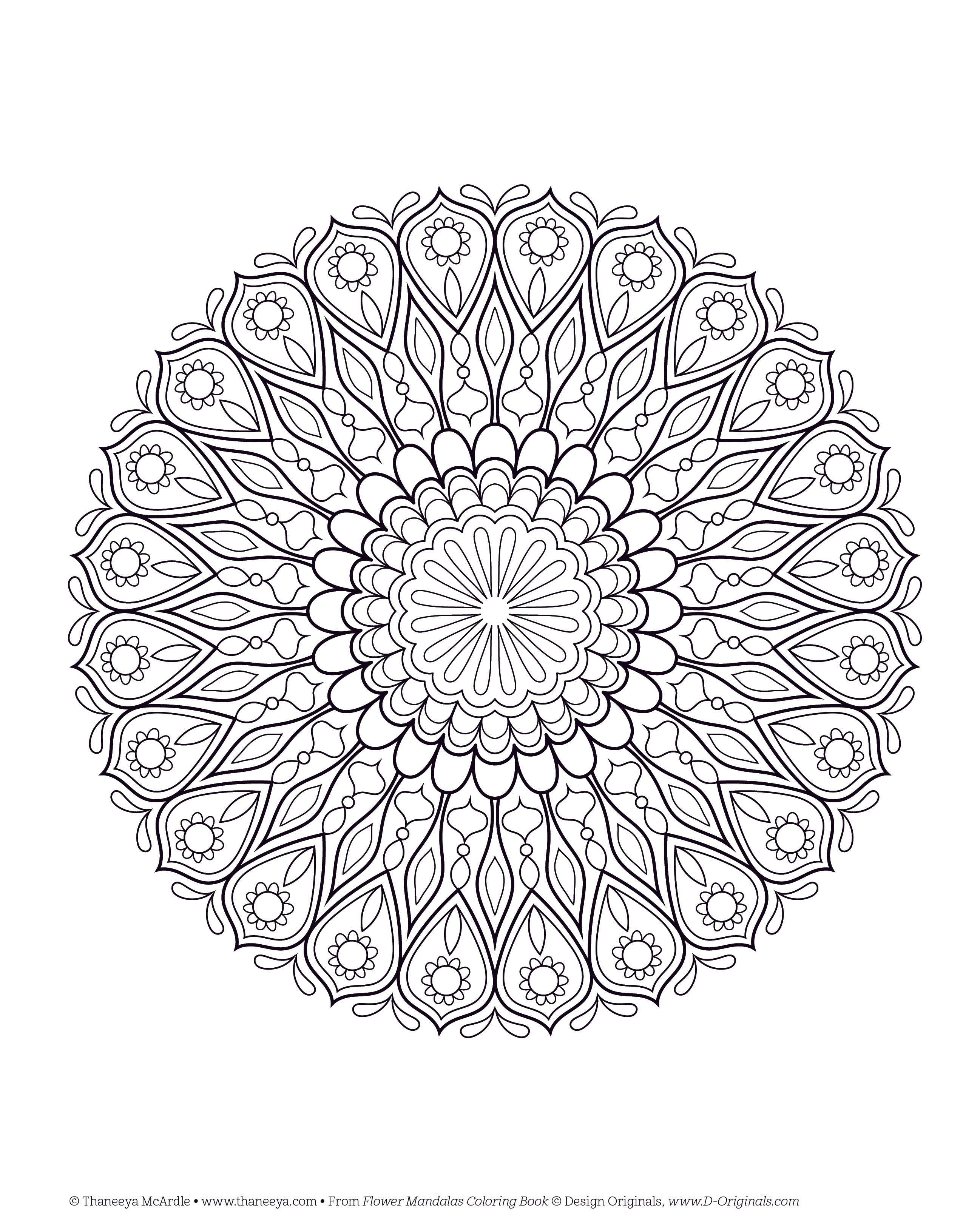 Flower Mandalas Coloring Book