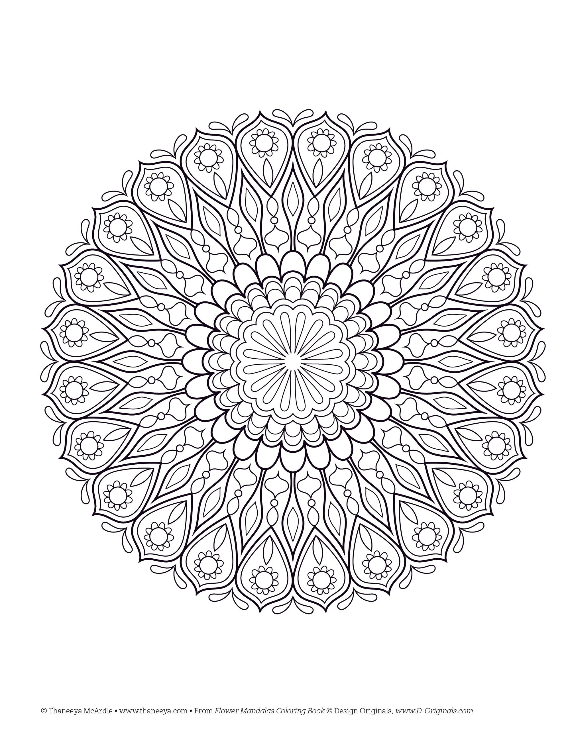 Flower Mandalas Coloring Book