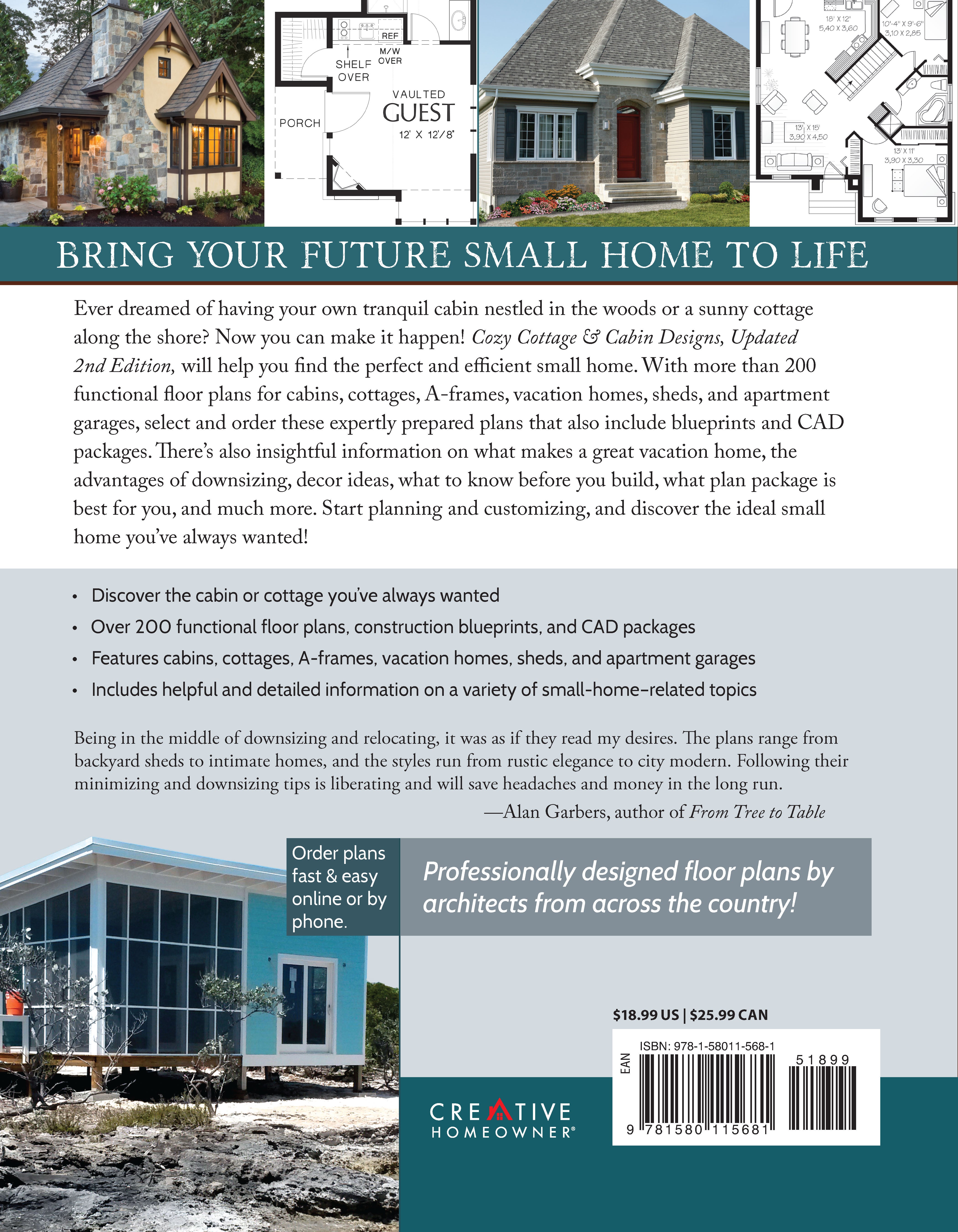 Cozy Cottage & Cabin Designs, Updated 2nd Edition