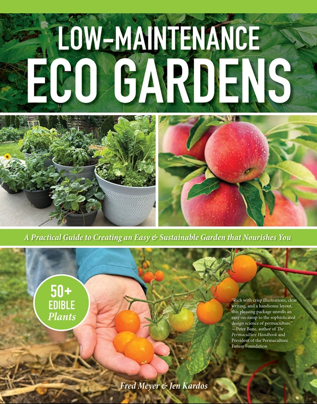 Cover of Low-Maintenance Eco Gardens – Hardback, ISBN 9781580116169