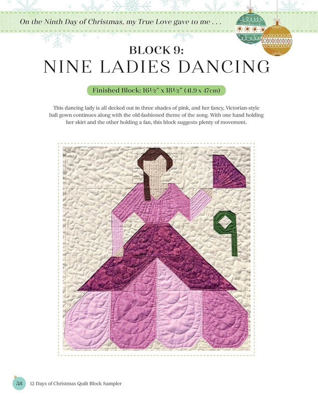 Inside 12 Days of Christmas Quilt Block Sampler – Paperback / softback, ISBN 9781639811601