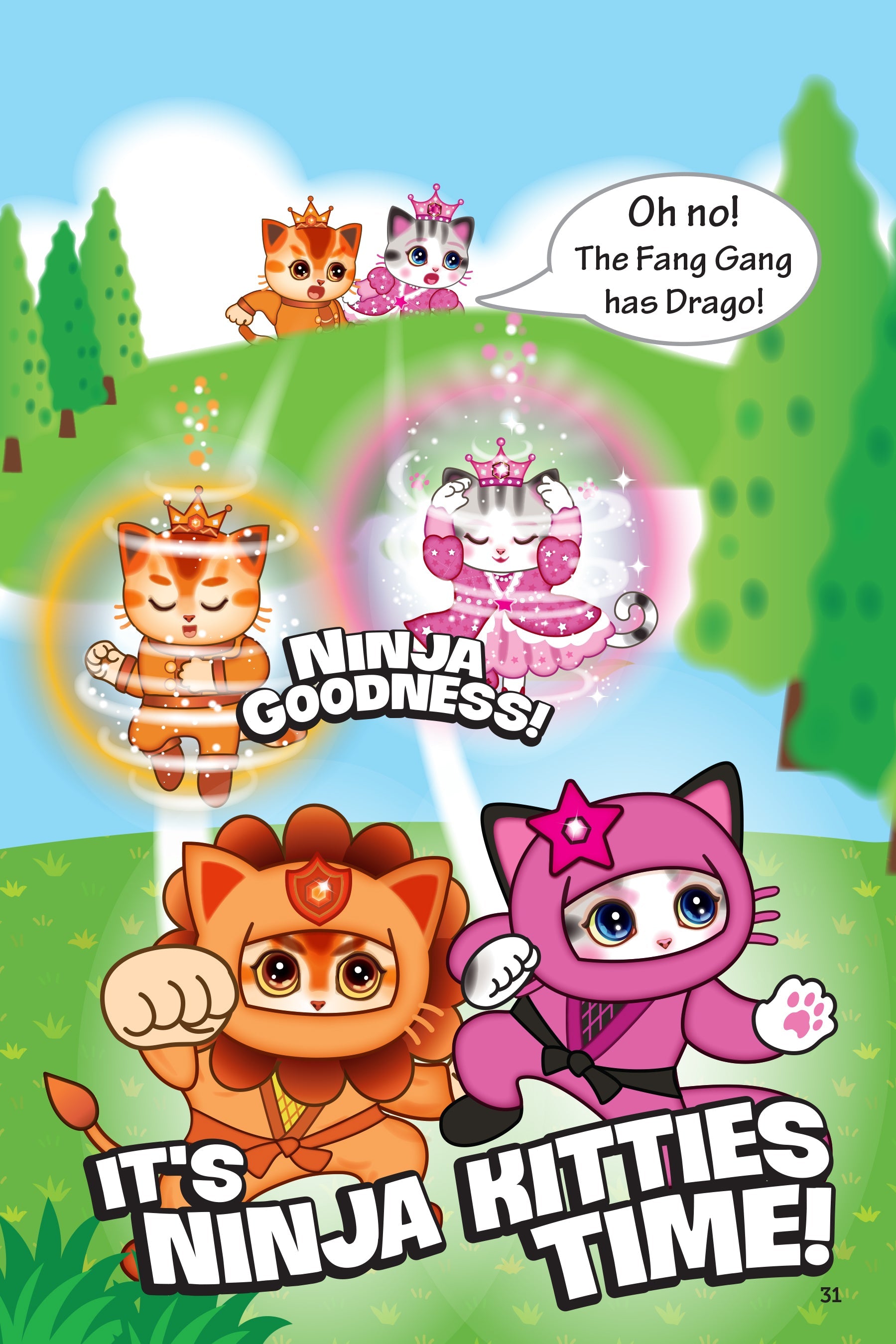 Ninja Kitties Fried Eggs and the Red Gem