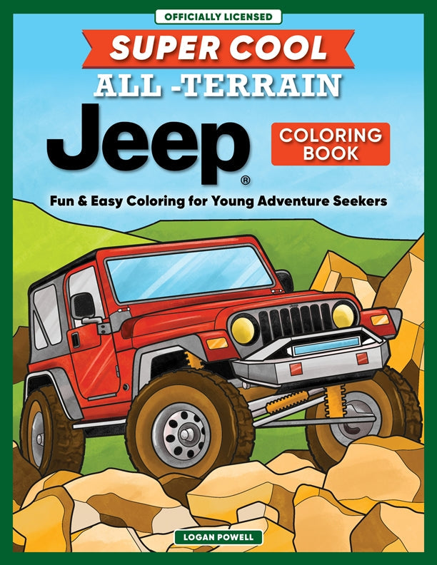 Cover of Super Cool All-Terrain Jeep® Coloring Book – Paperback / softback, ISBN 9781641244831