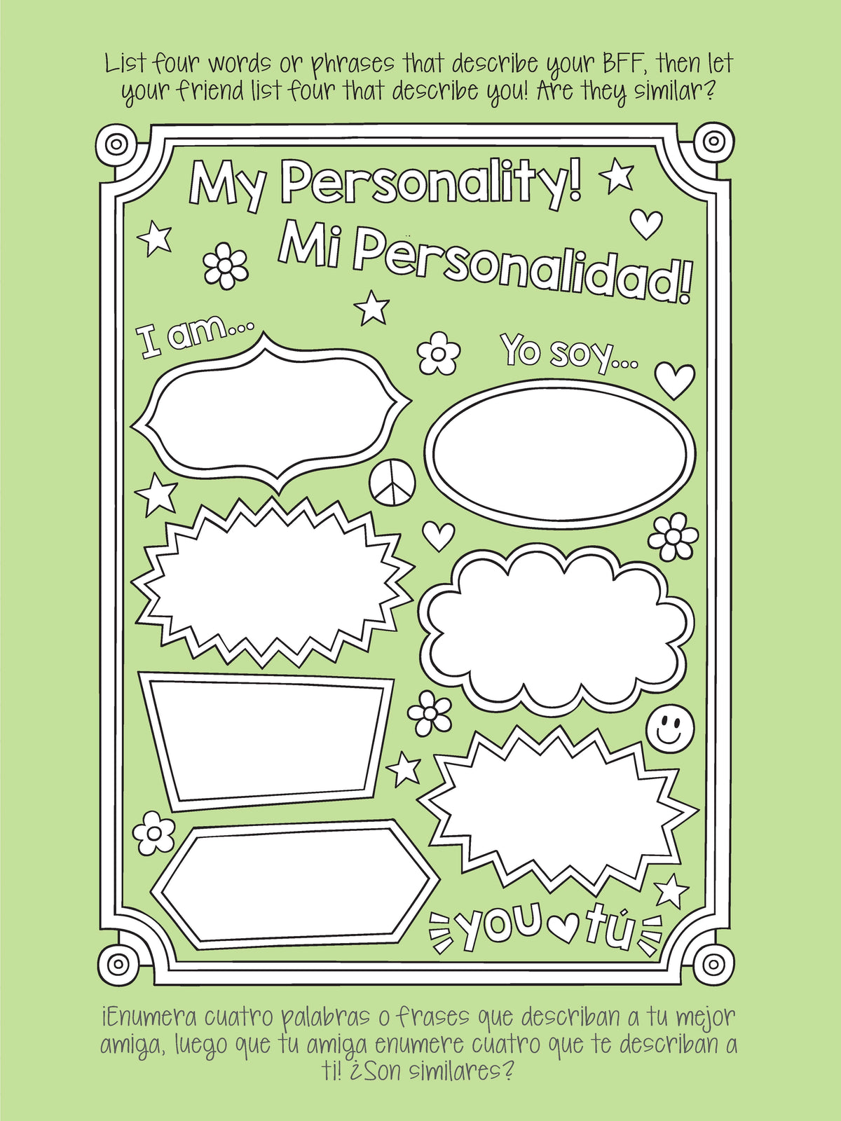 Notebook Doodles My Friendship Journal/Mi Diario de Amistad