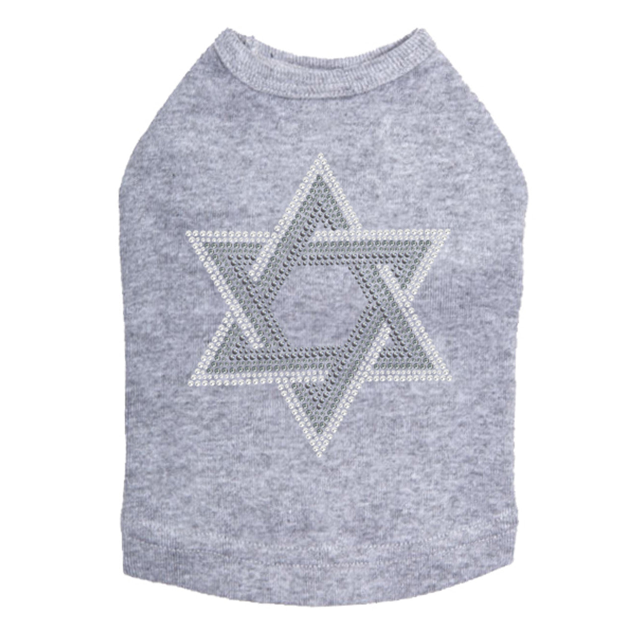 Star of David (Gray and Clear) - Dog Tank