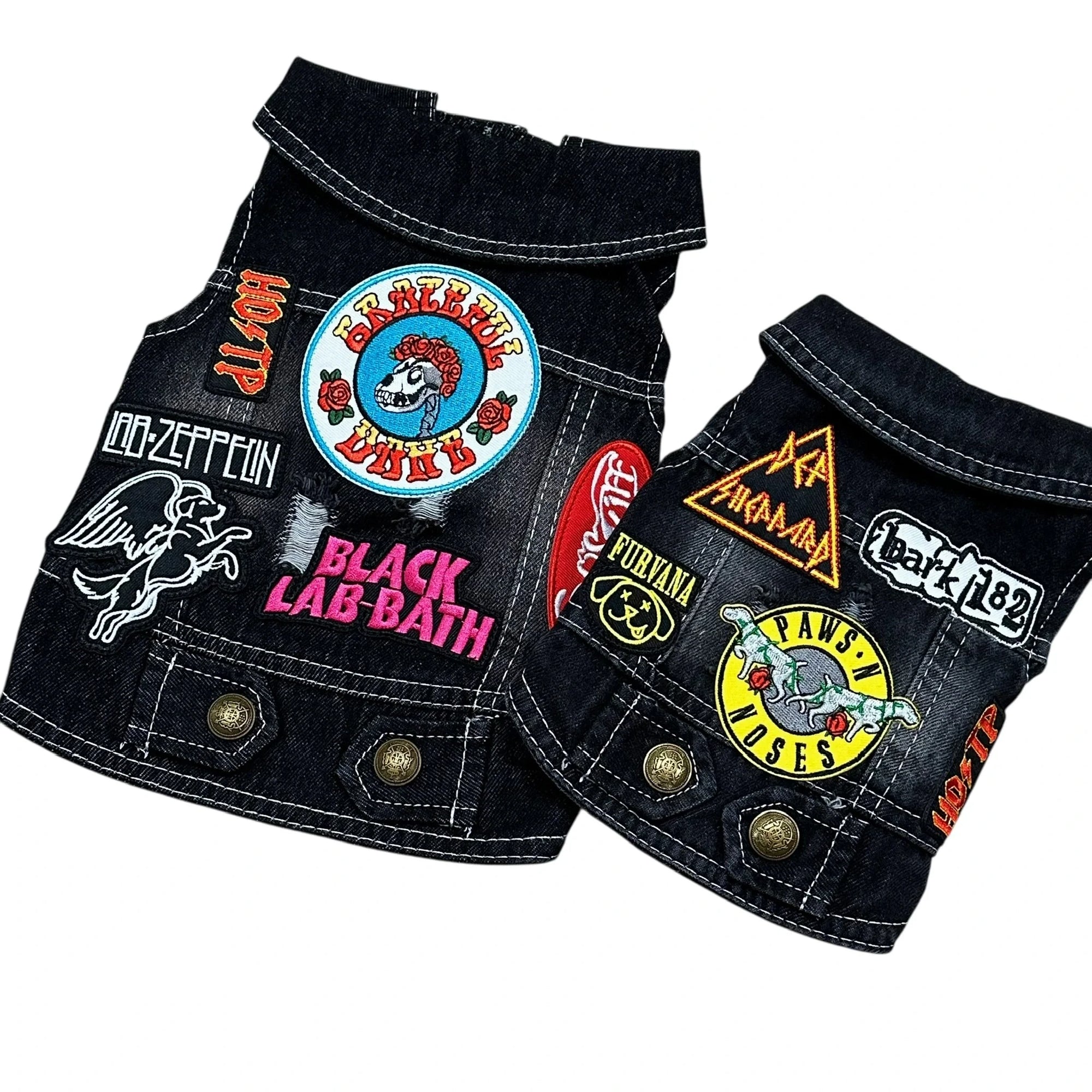 Heads or Tails Pup Ruff & Roll Denim Dog Vest