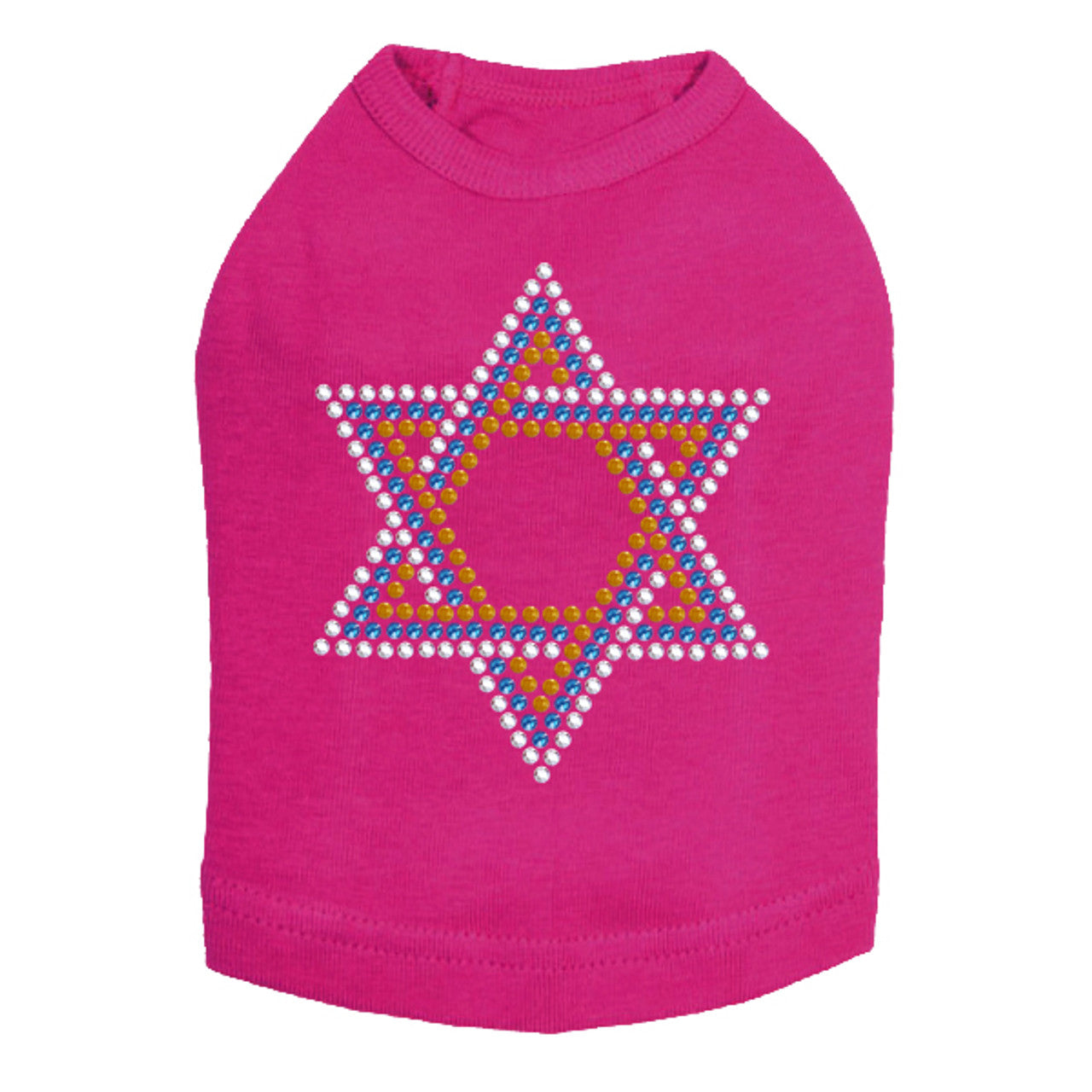 Star of David - Small (Blue, Silver, & Gold) - Dog Tank
