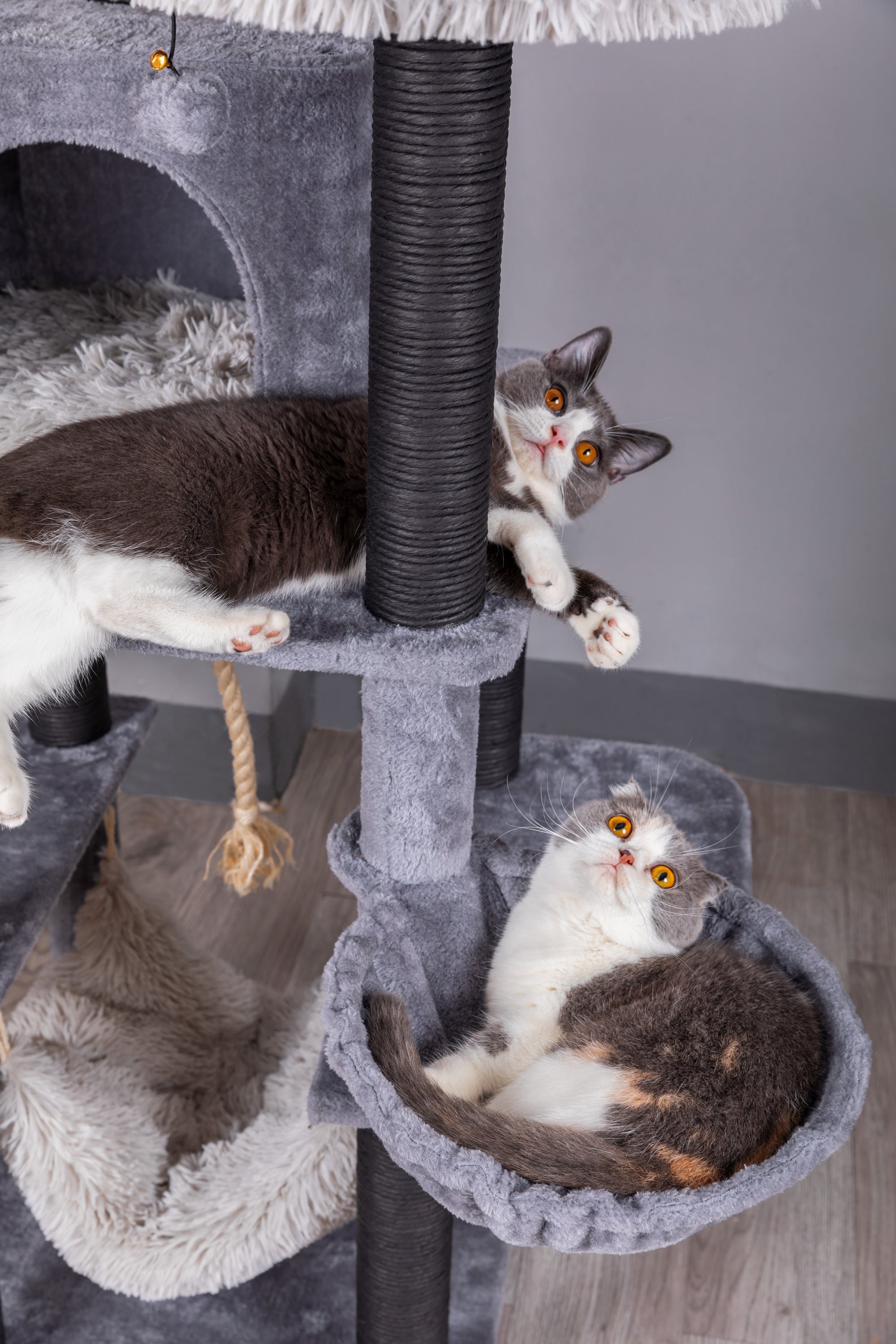 Bradbury 7 Level Grey Cat Tree with Scratching Posts