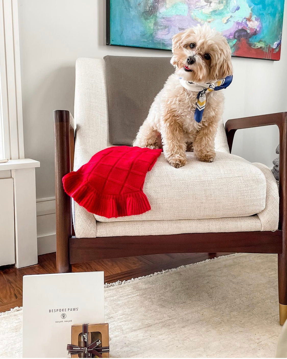 BESPOKE PAWS Erin 100% Silk Twill Dog Scarf, or - Lightweight Comfort Breathable Premium BANDANA