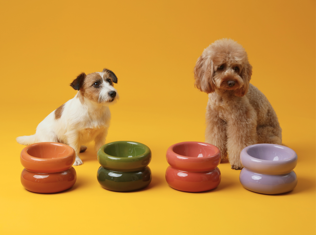 Souffle Pet Bowl-Frozen Blue