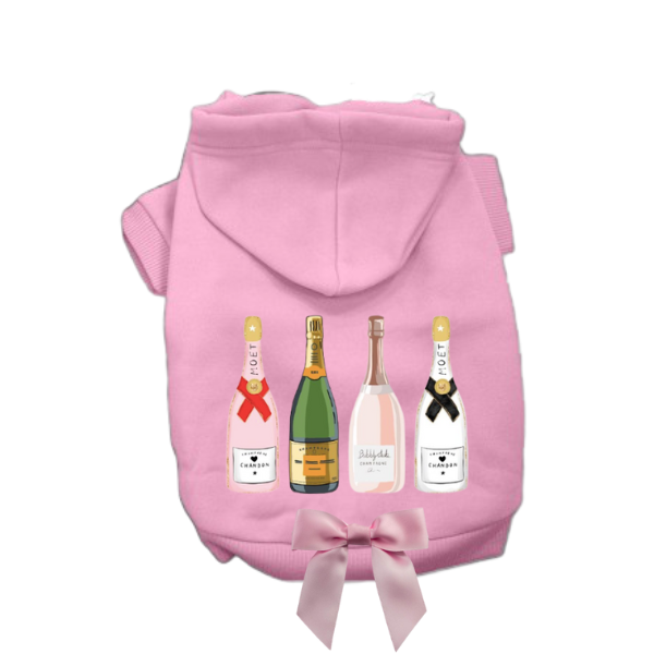 Bark 5th Ave., LLC Ros & Bubbly Hoodie pink; gold pet supplies