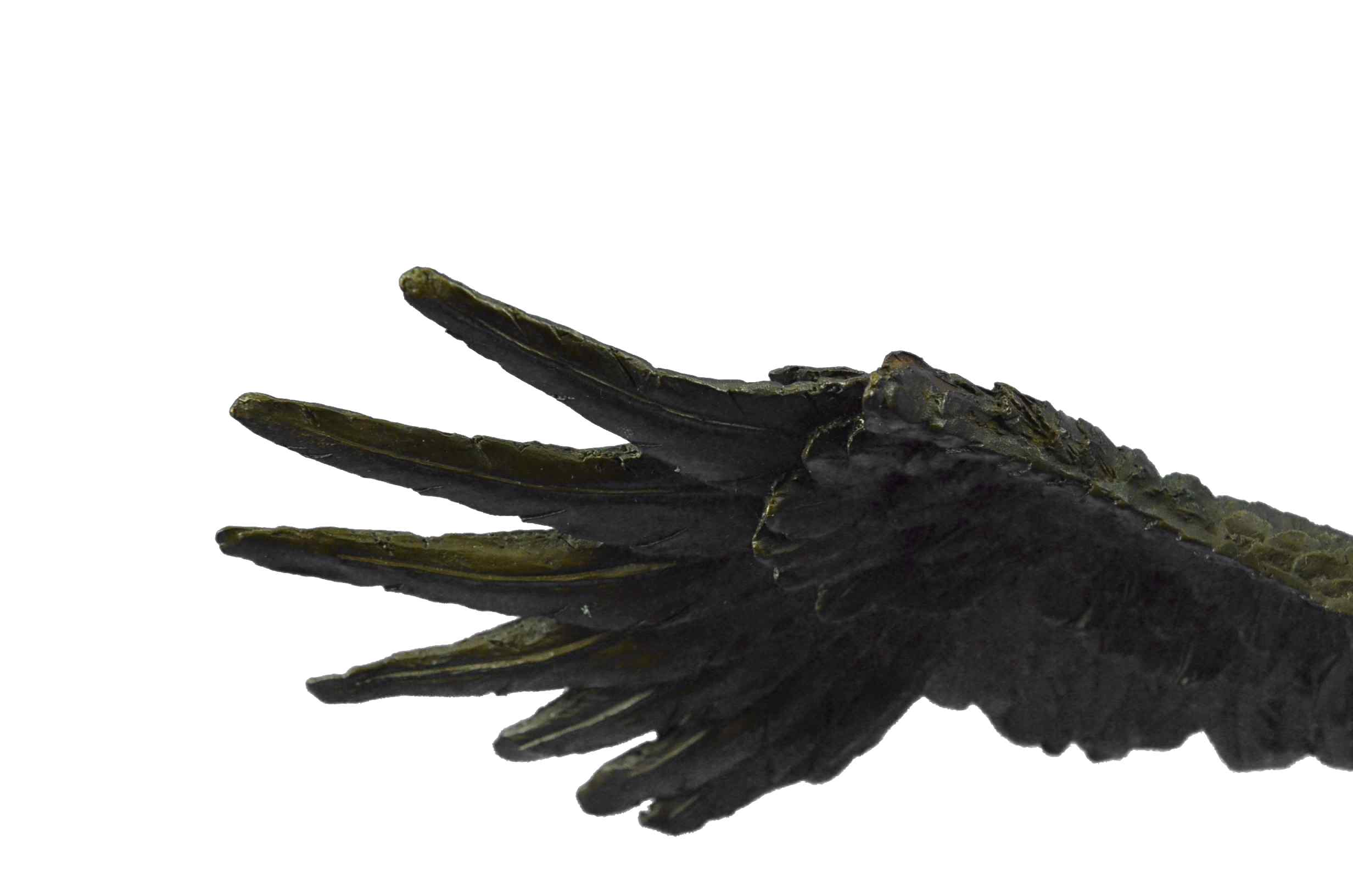 Flying High American Eagle Bronze Sculpture by Milo Bird Art Deco Statue Decor