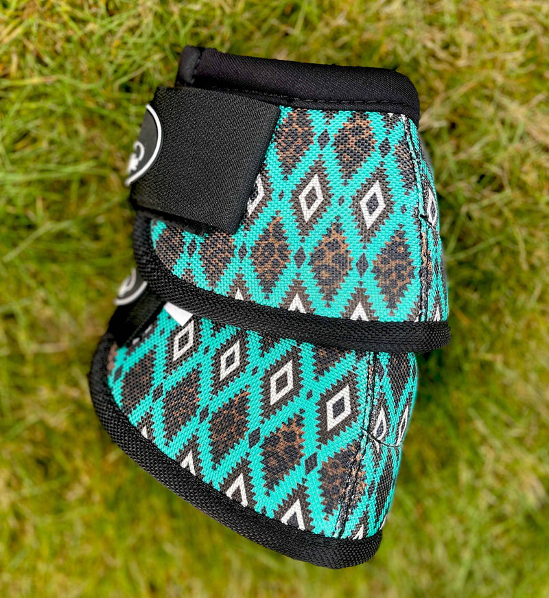 Teal Aztec Bell Boots -2 Pack