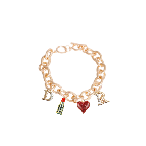 Diorable Lipstick Charm Dog Necklace