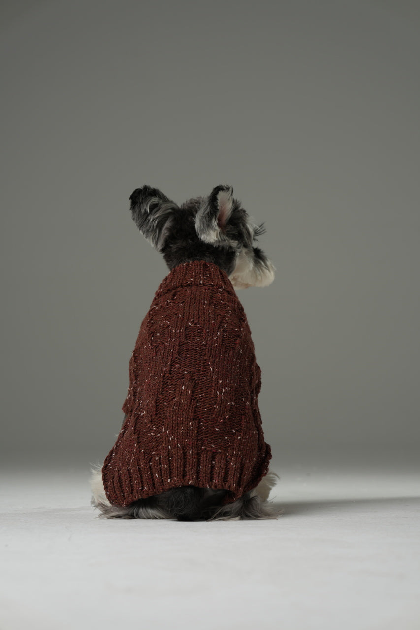 Glacier Pet Sweater-Burgundy
