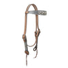 Alamo Saddlery Silver Python Contour Browband Leather Headstall with Crystals