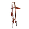 Alamo Saddlery Elite Pineapple Knot Straight Browband Leather Headstall