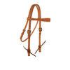 Alamo Saddlery Elite Floral Tooled Contour Browband Leather Headstall