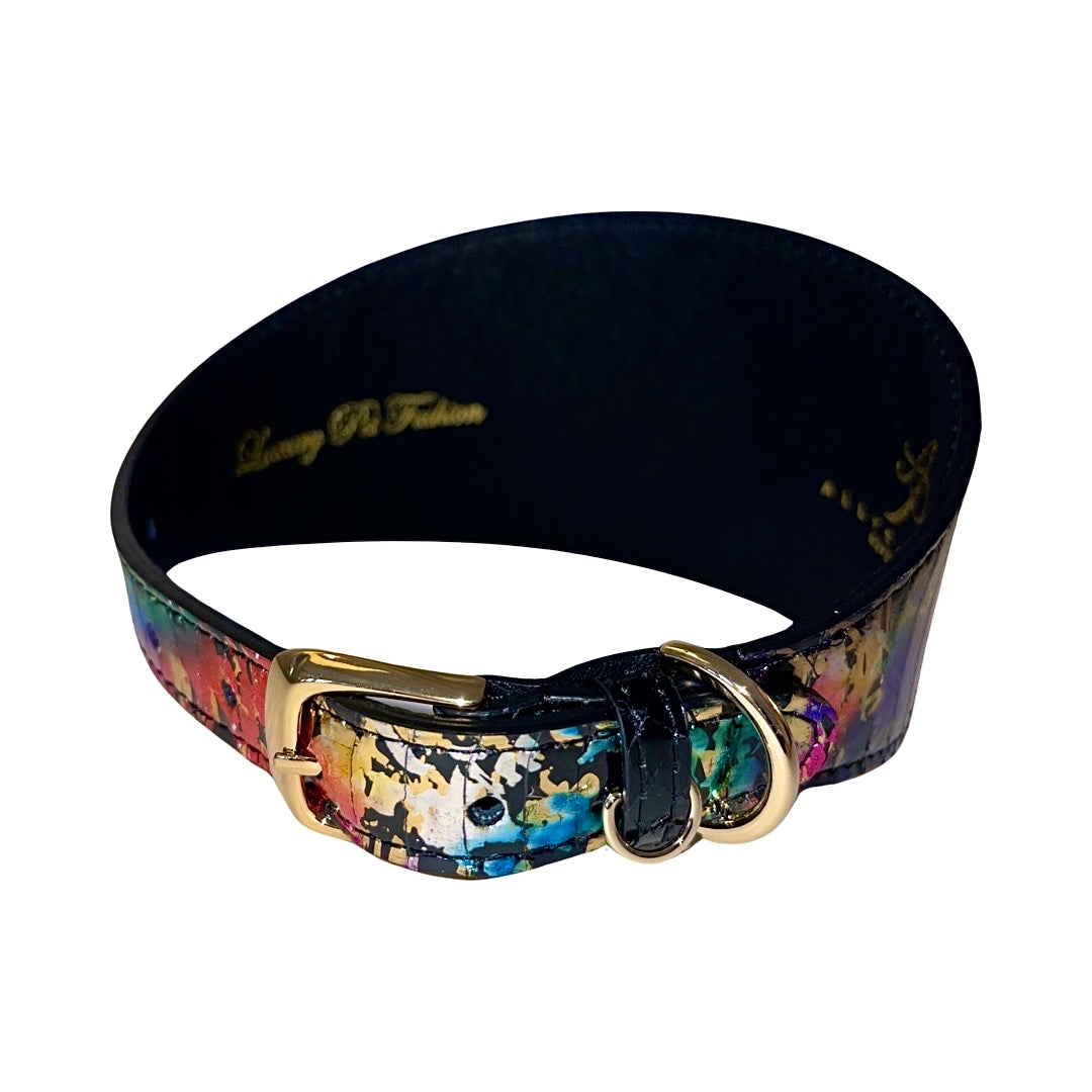 Allysa Payne Wide Style Art Deco Snake Dog Collar