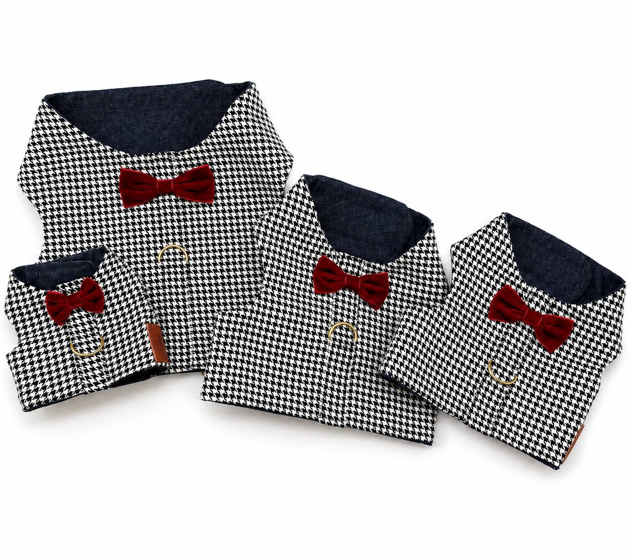 Heads or Tails Pup Houndstooth Dog Harness