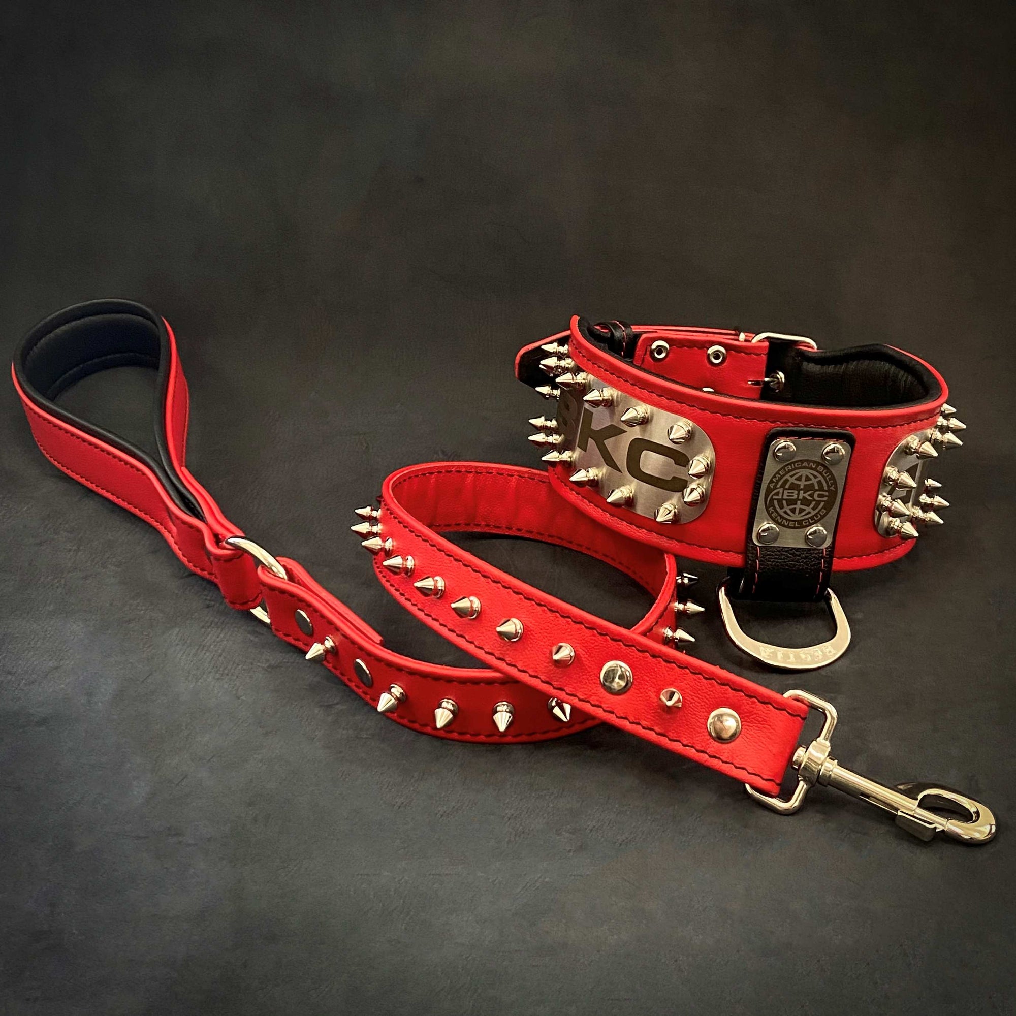 Bestia ABKC Leather Dog Collar
