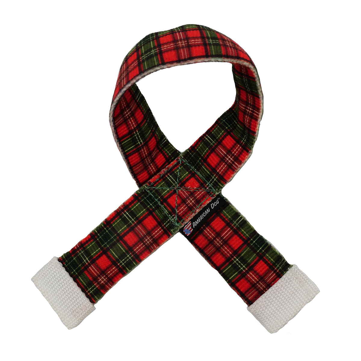 Holiday Scarf Fire Hose Tug Dog Toy