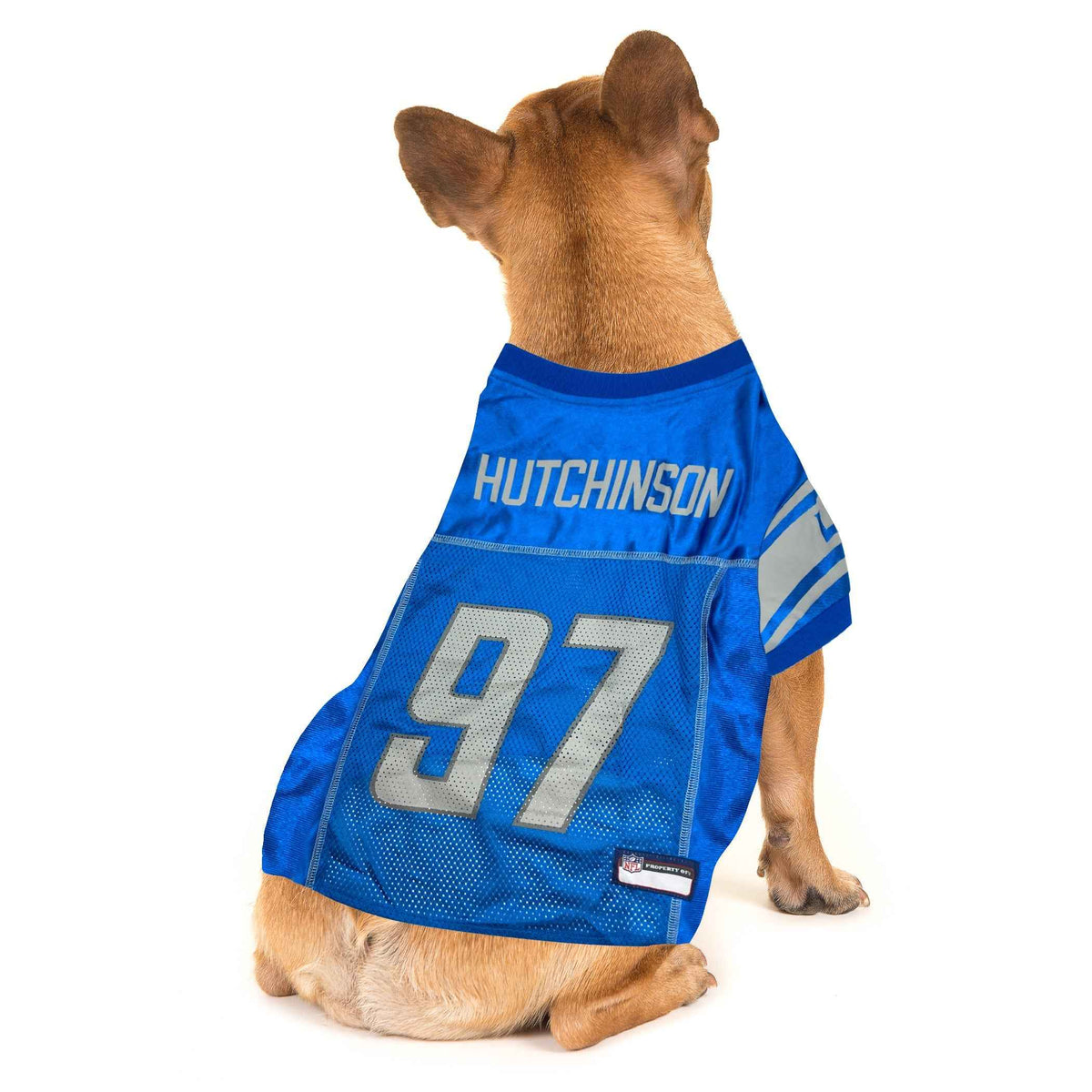 NFL Detroit Lions Aidan Hutchinson Striped Mesh Pet Jersey