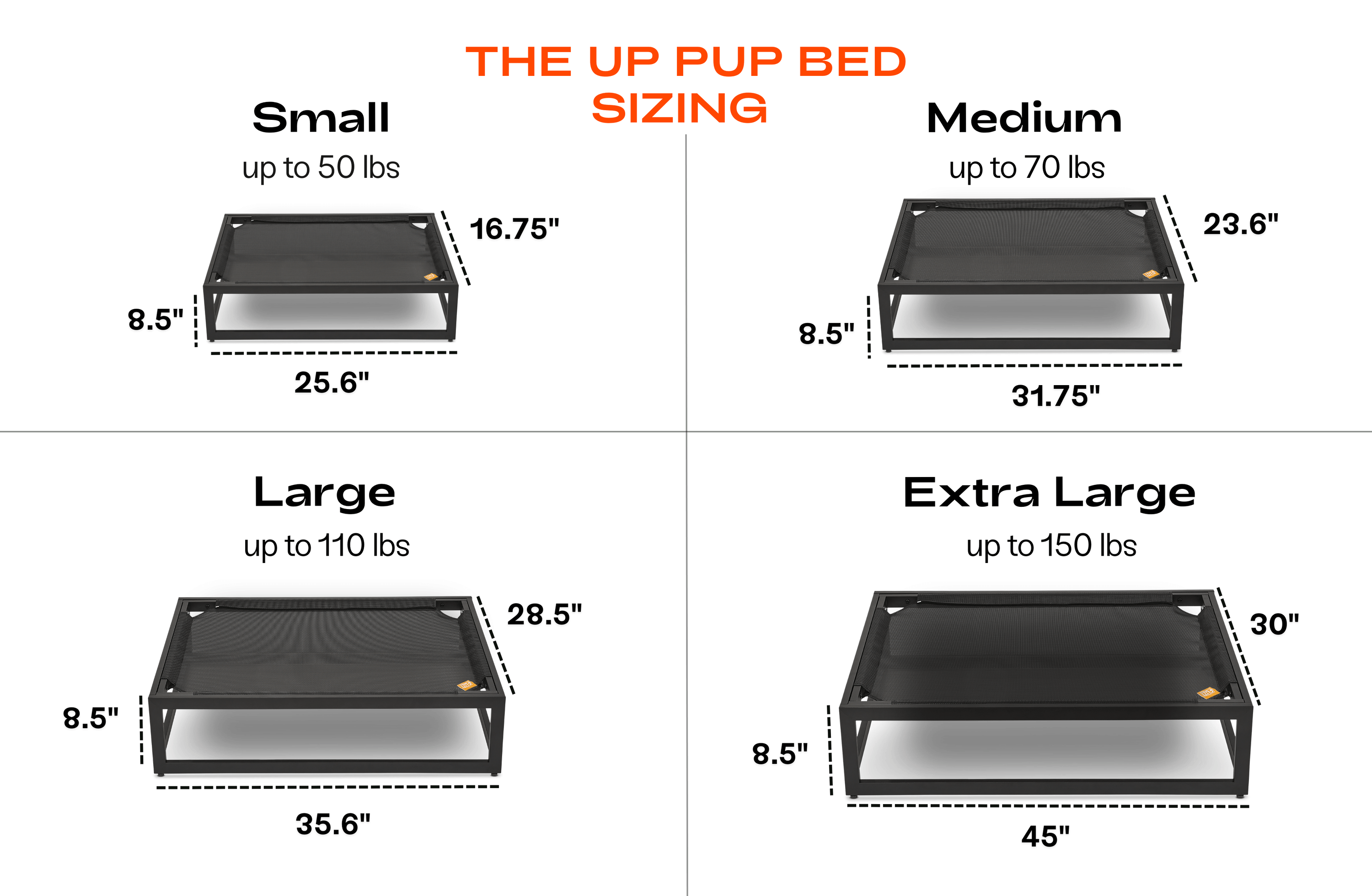 The Up Pup Raised Dog Bed