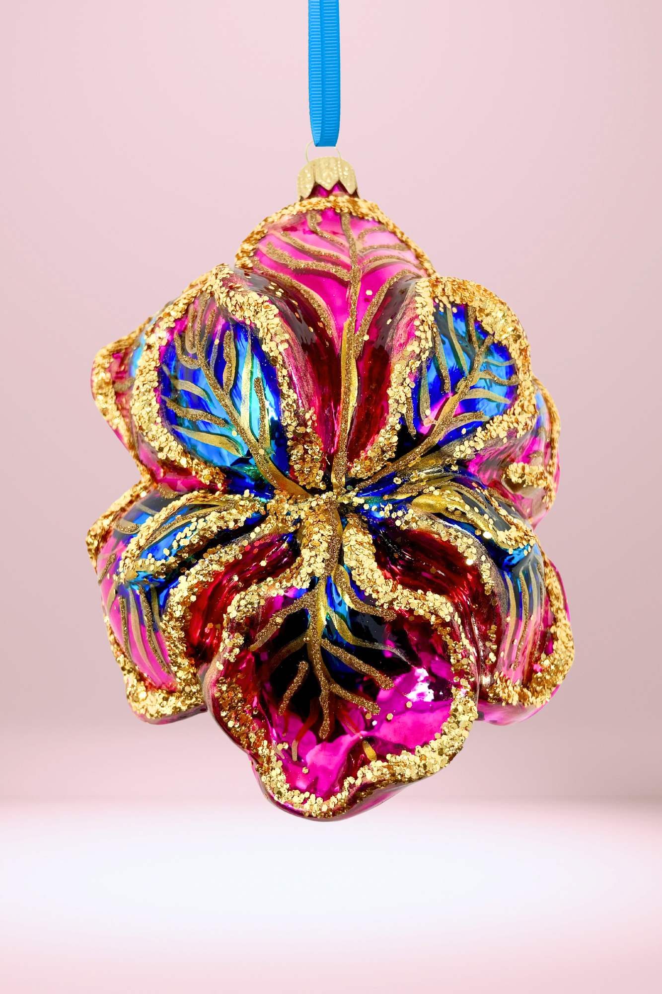 Angels Crown Iris Polish Glass Ornament