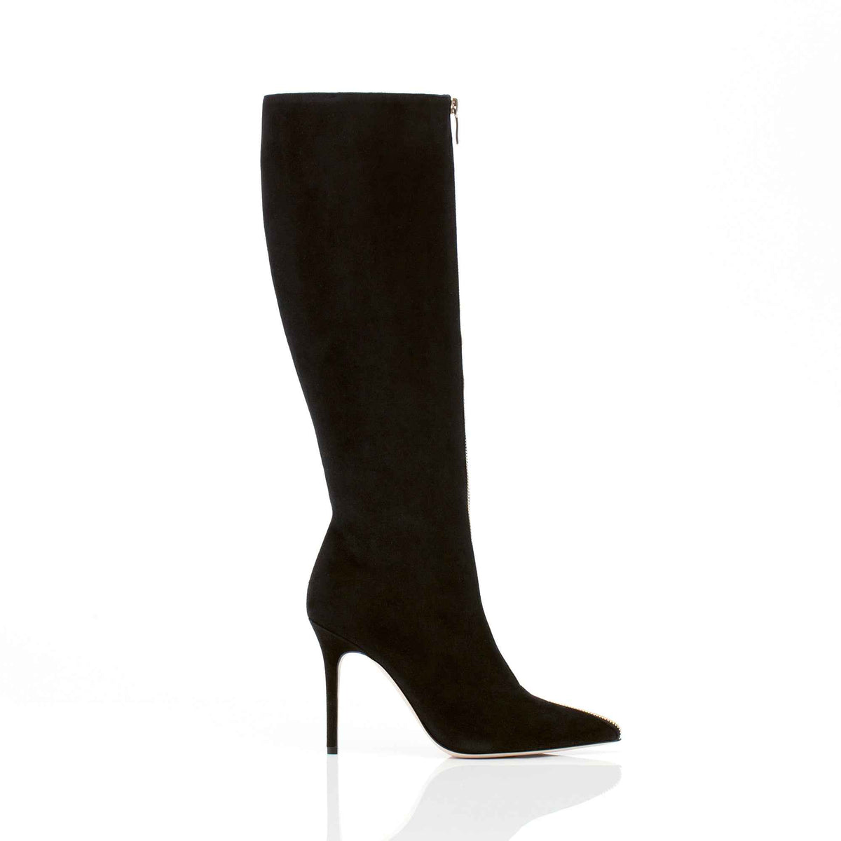 Allysa Payne Fadiya Black Suede Knee-High Boot