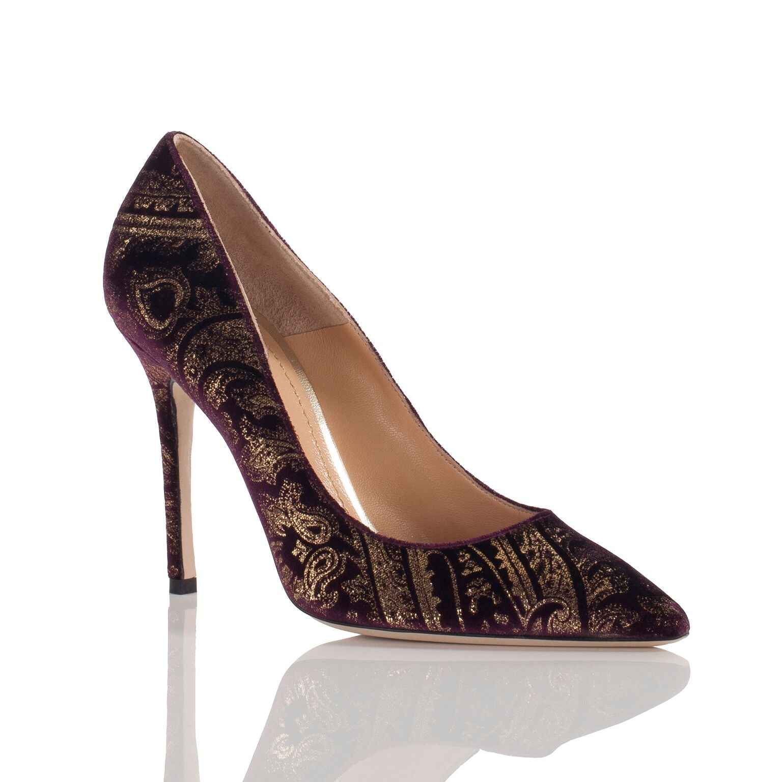 Allysa Payne Dalia Purple Velvet 4-Inch Pump