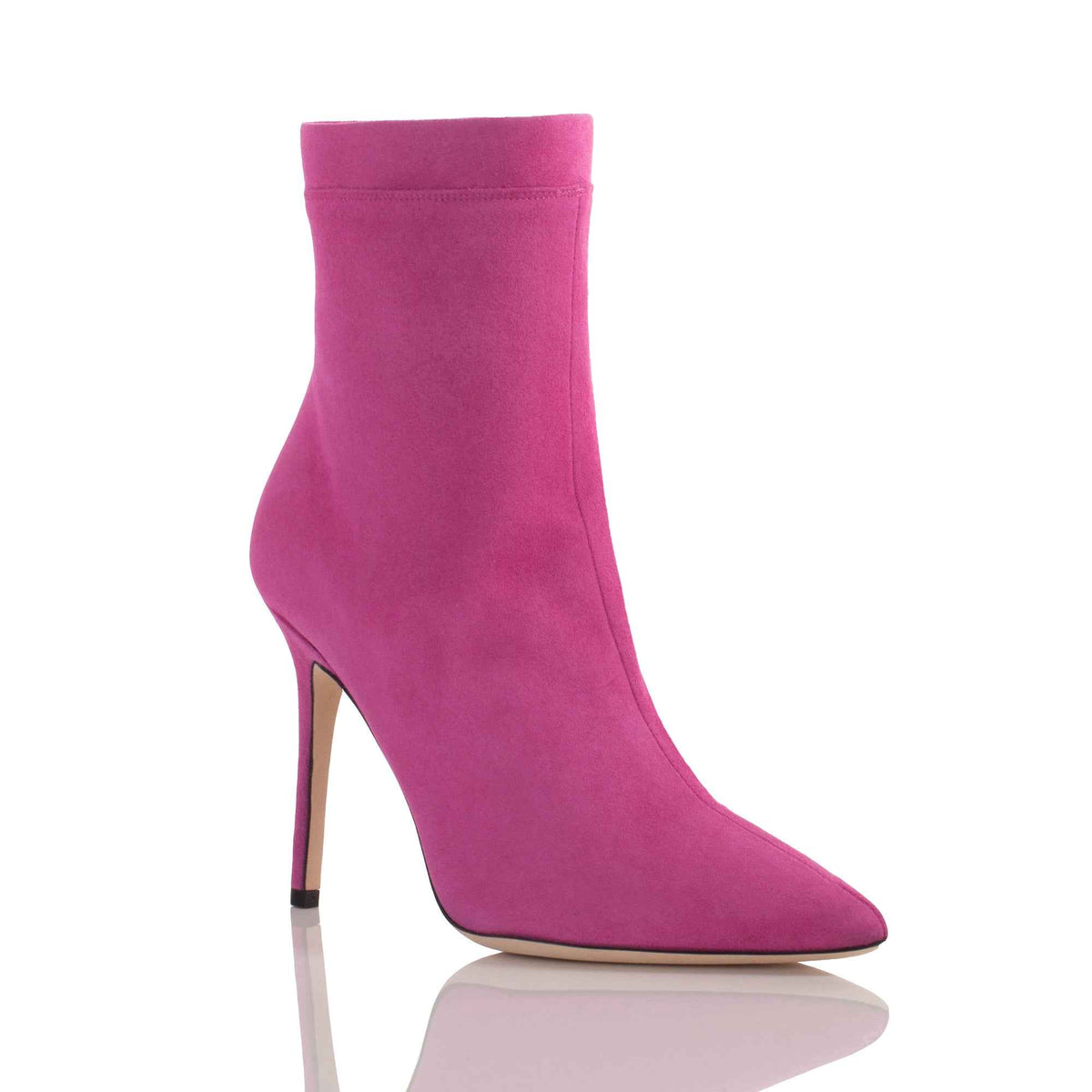 Allysa Payne Sabinah Fuchsia Suede Ankle Boot