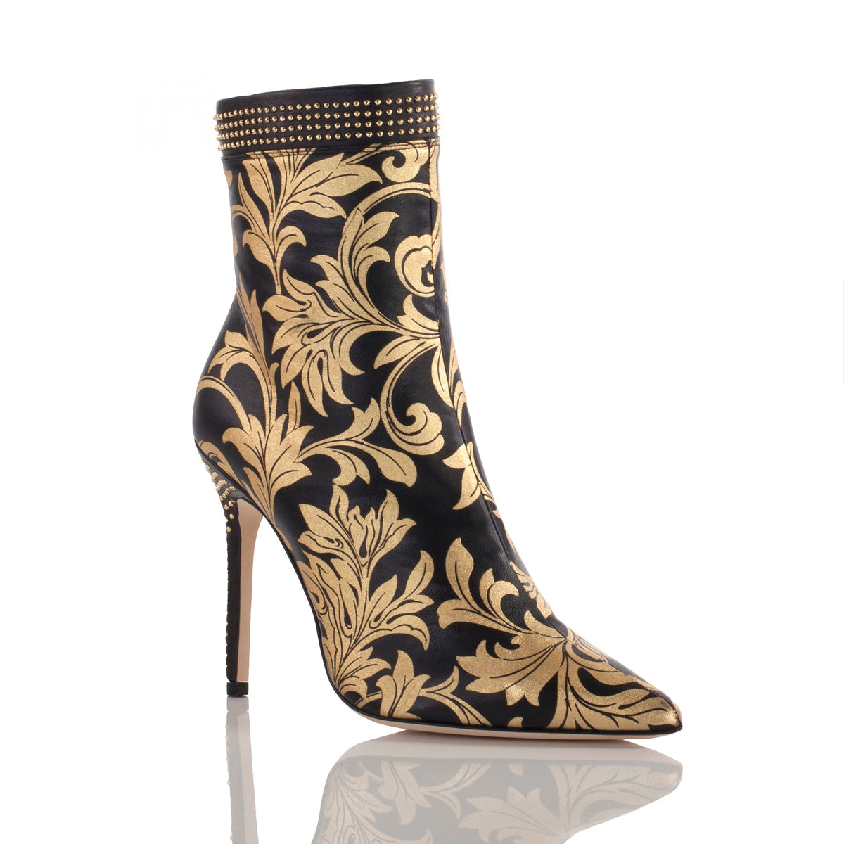Allysa Payne Dunya Arabesque Leather Ankle Boot