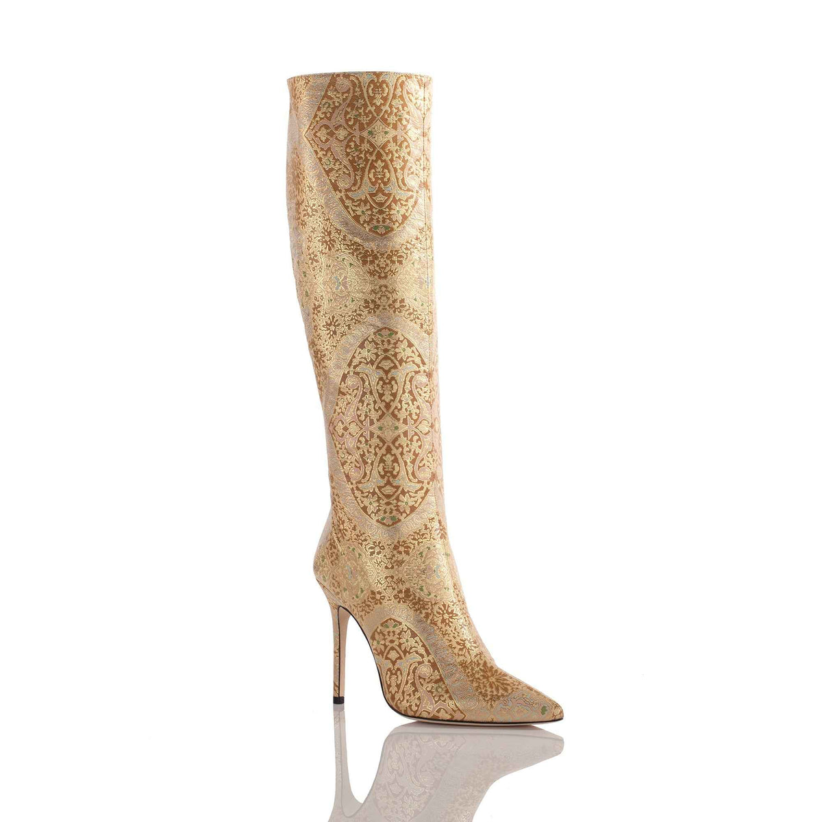 Allysa Payne Jamilah Stamped Italian Leather Boot