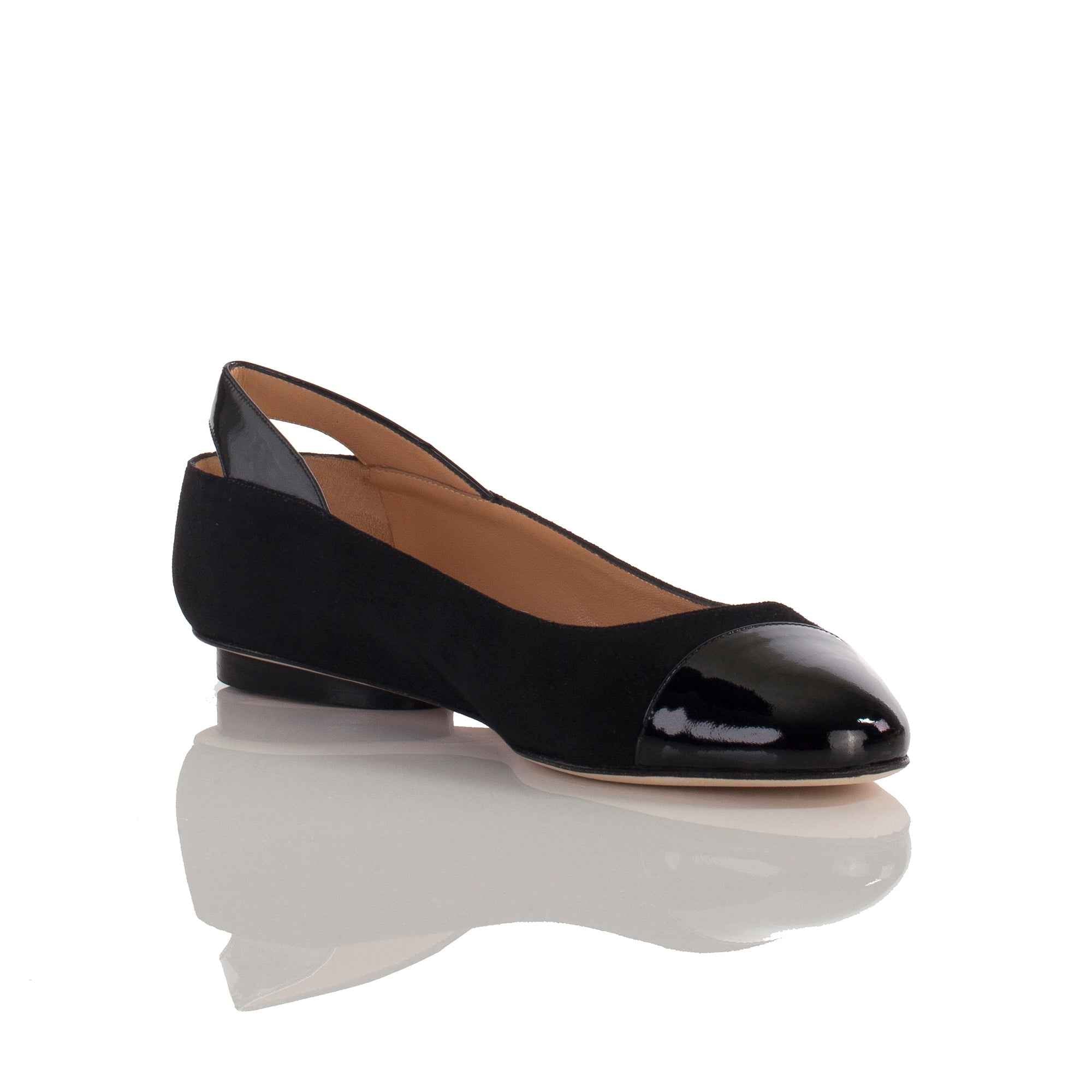 Allysa Payne Fathiyah Suede & Patent Leather Ballet Flat