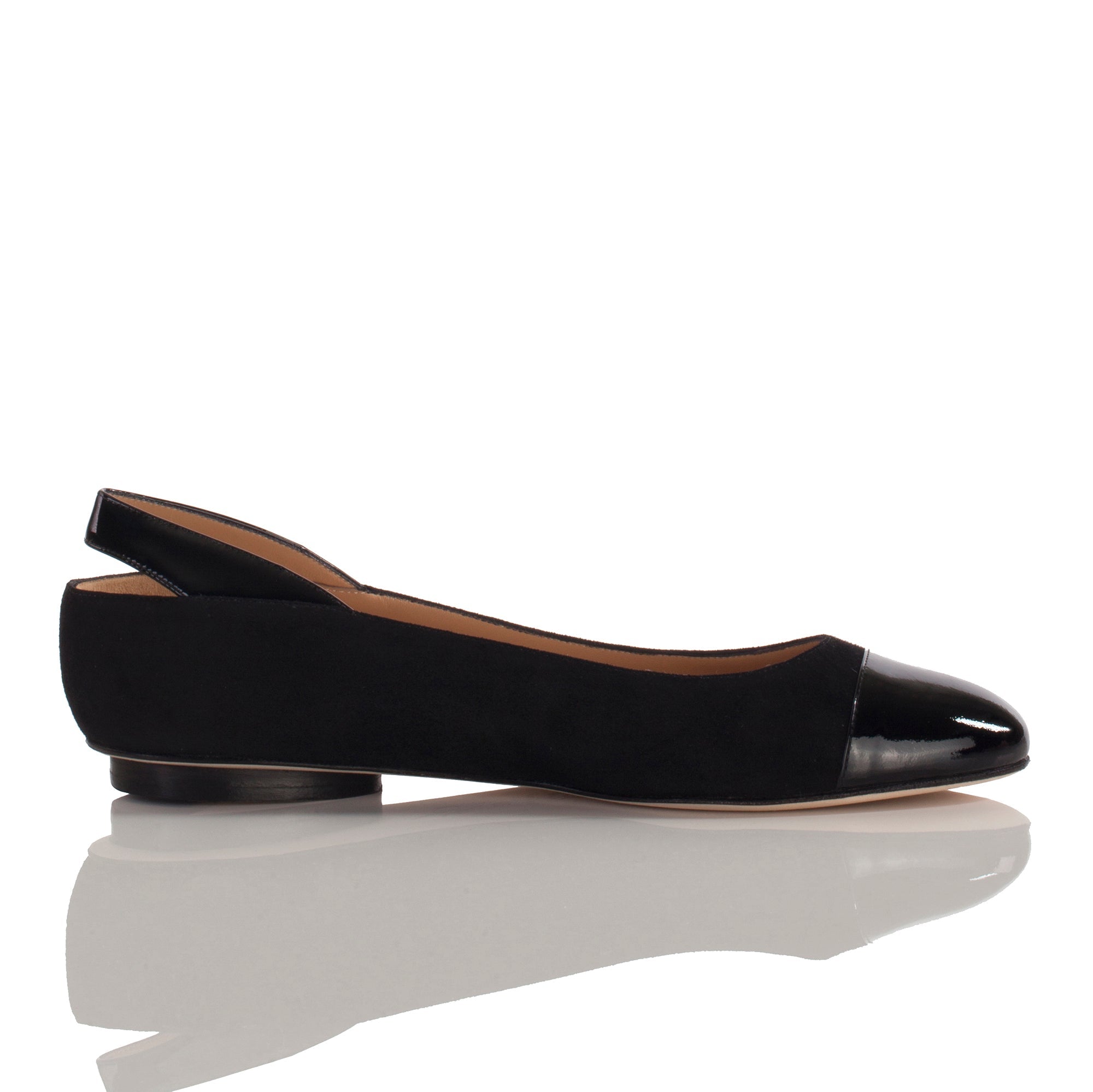 Allysa Payne Fathiyah Suede & Patent Leather Ballet Flat