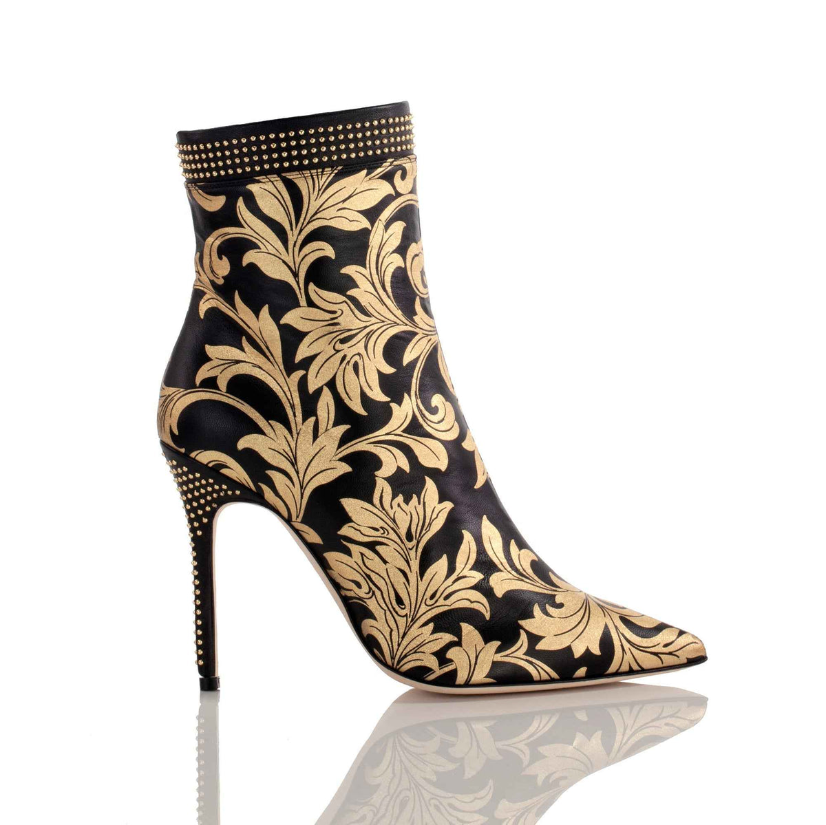 Allysa Payne Dunya Arabesque Leather Ankle Boot