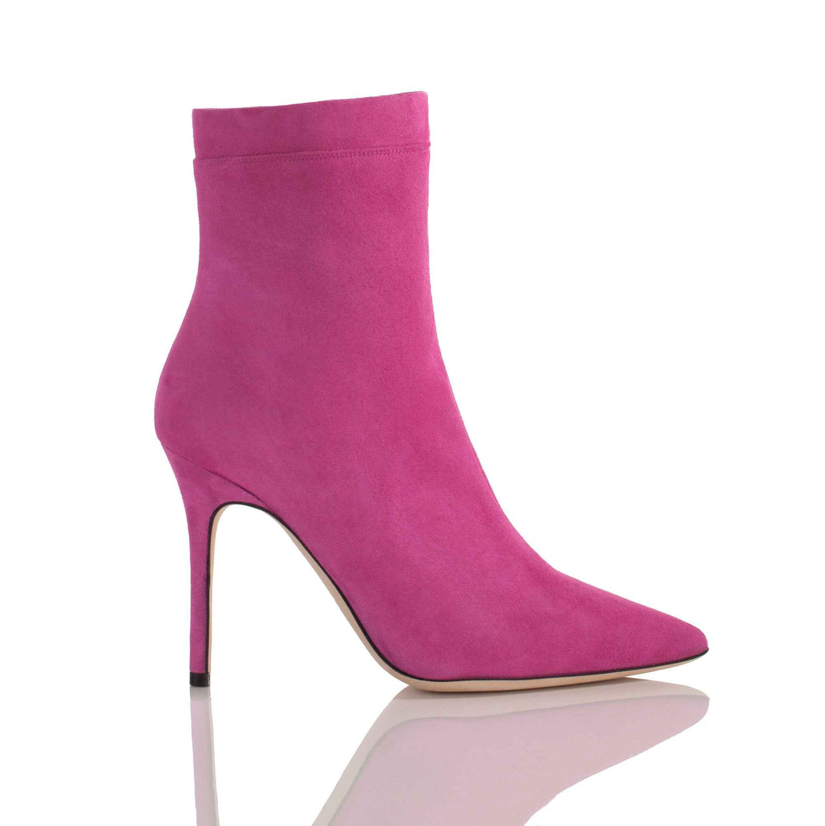Allysa Payne Sabinah Fuchsia Suede Ankle Boot