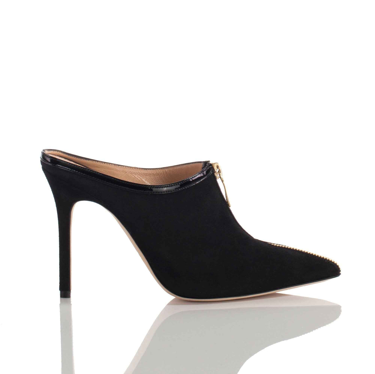 Allysa Payne Sabot Black Suede Mule
