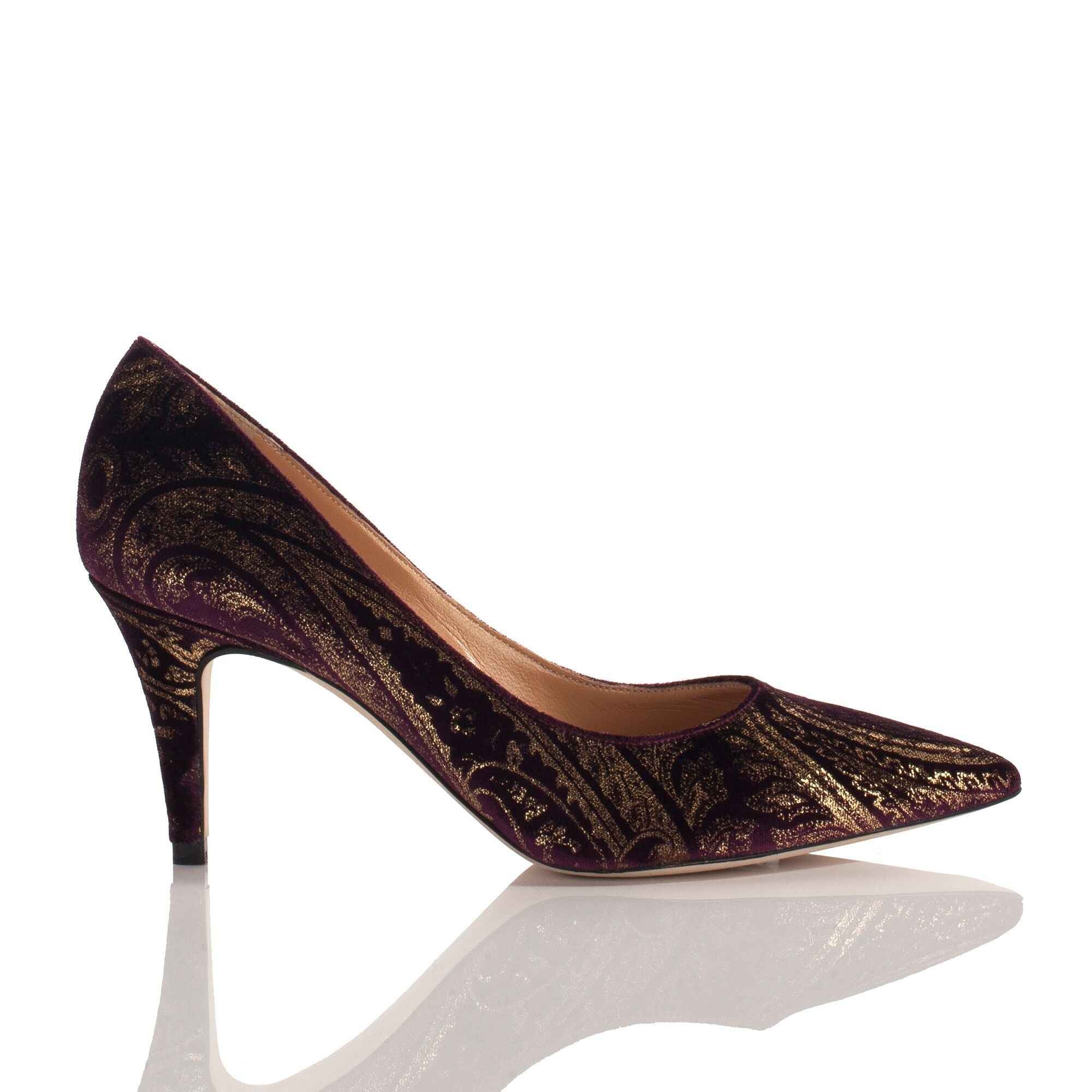 Allysa Payne Dalia Purple Velvet 2-Inch Pump