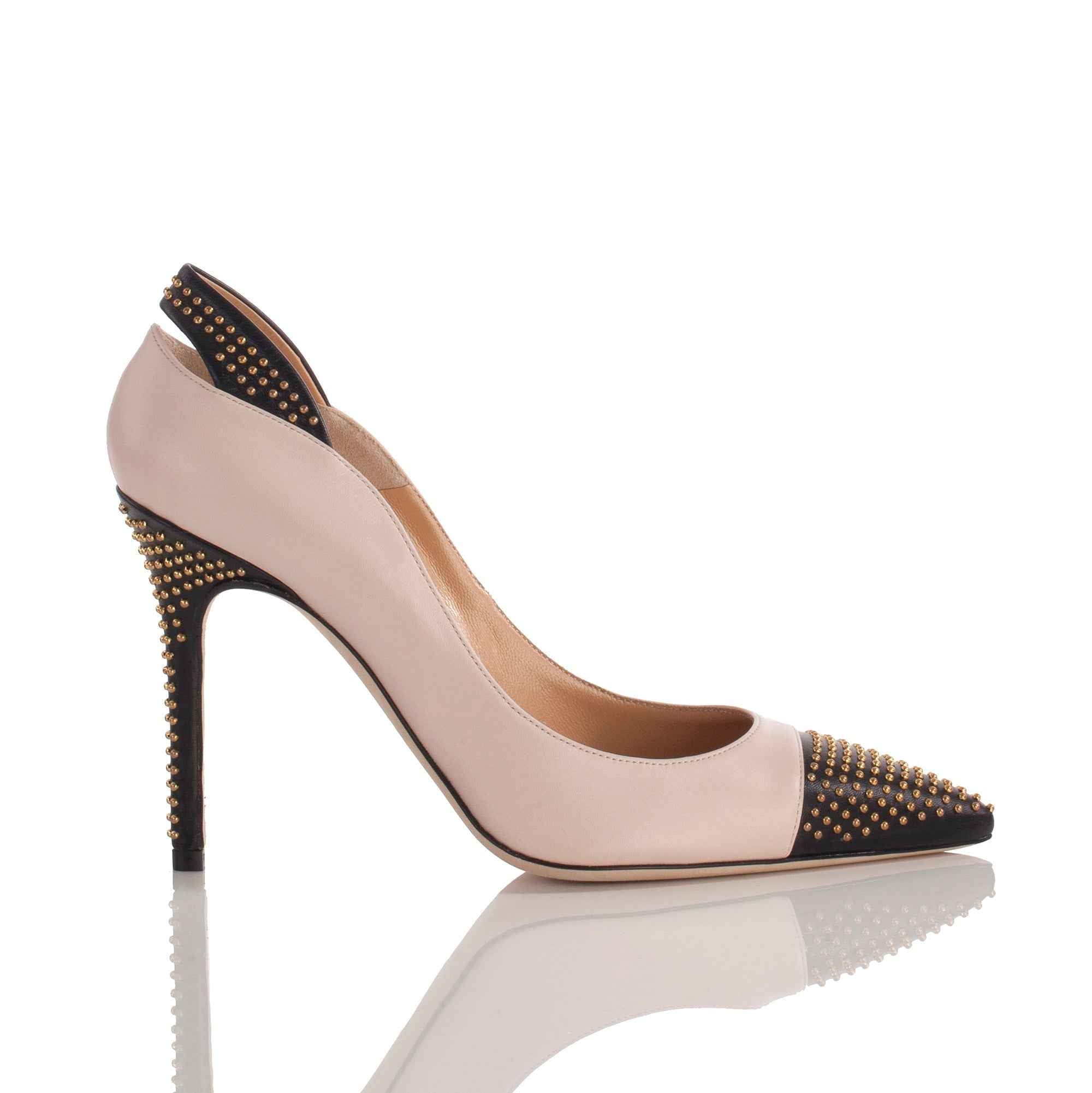 Allysa Payne Qatar Pink & Black Studded Pump