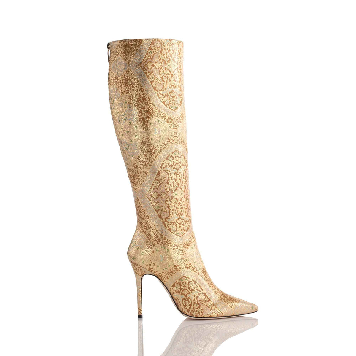 Allysa Payne Jamilah Stamped Italian Leather Boot