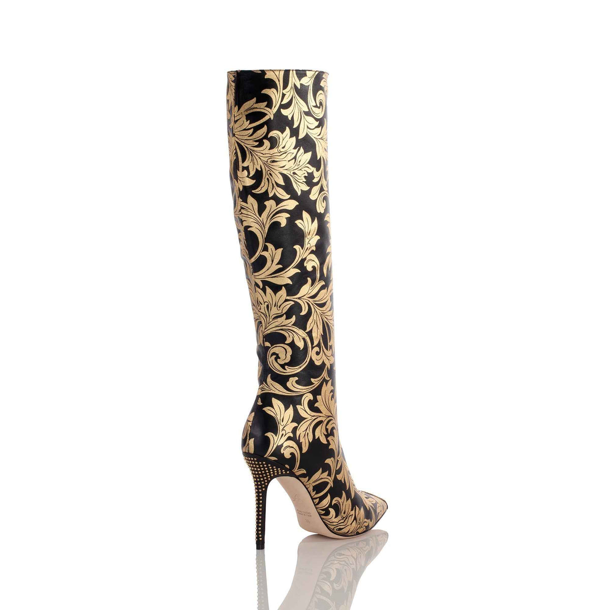 Allysa Payne Zaynah Arabesque Studded Knee-High Boot