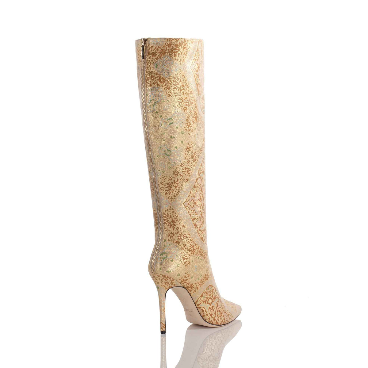 Allysa Payne Jamilah Stamped Italian Leather Boot