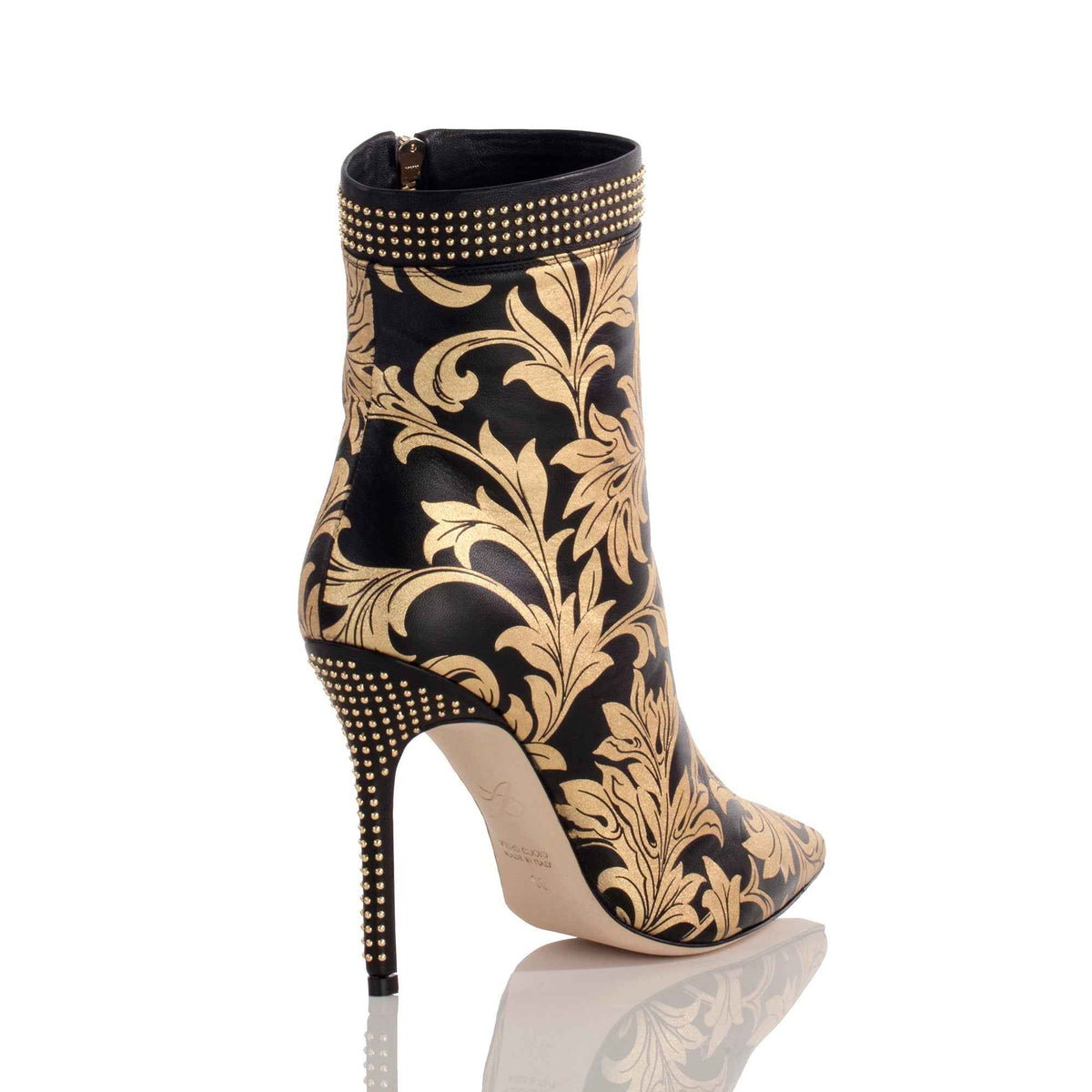 Allysa Payne Dunya Arabesque Leather Ankle Boot
