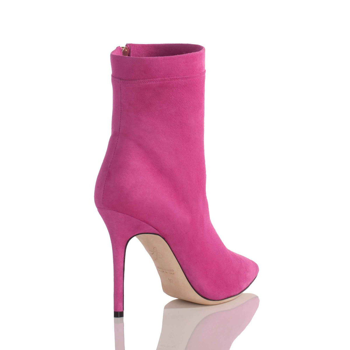Allysa Payne Sabinah Fuchsia Suede Ankle Boot